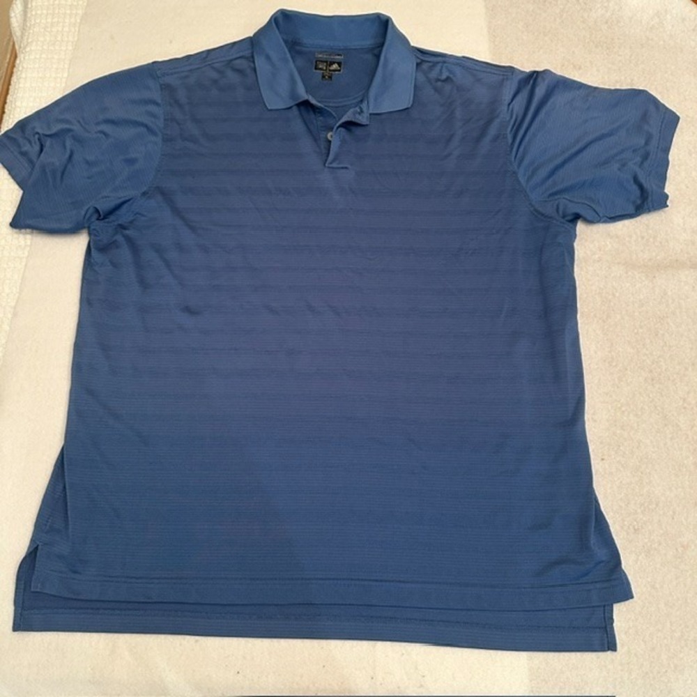 Adidas ClimaCool Blue Golf Polo Shirt Men XL Performance Casual Short Sleeve